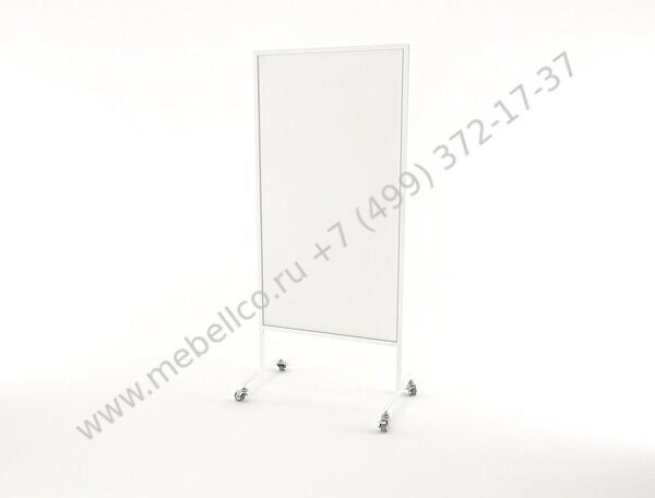 Ширма медицинская (металл, ткань ПВХ) односекционная мобильная