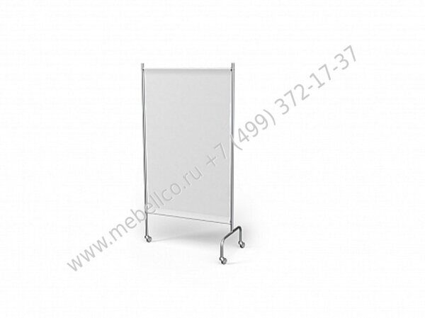 Ширма (ткань, 1 секция) на колесах медицинская